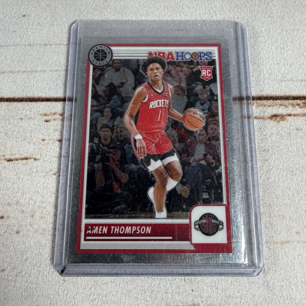 Panini 2023-24 NBA Hoops Premium Stock Amen Thompson #86 Rookie Card Used